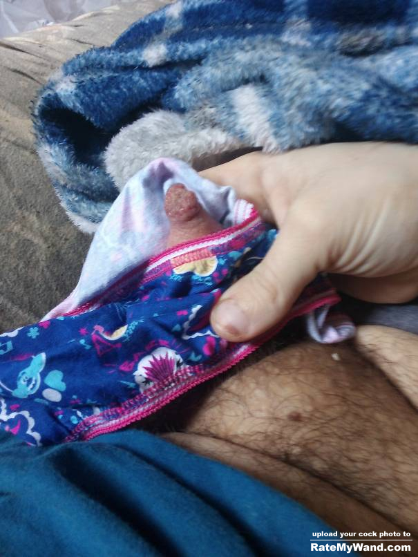 Want me to do this with your panties? If you give me your old panties I'll take pics of myself playing with them - Rate My Wand