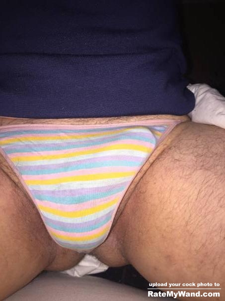 Love her panties on my cock ! - Rate My Wand