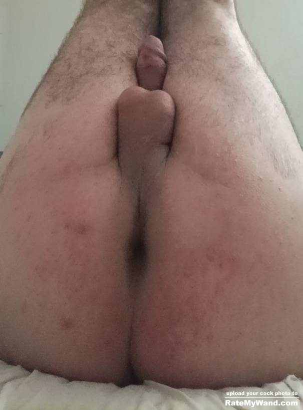 Bareback shaved ass with tiny Penis and balls - Rate My Wand