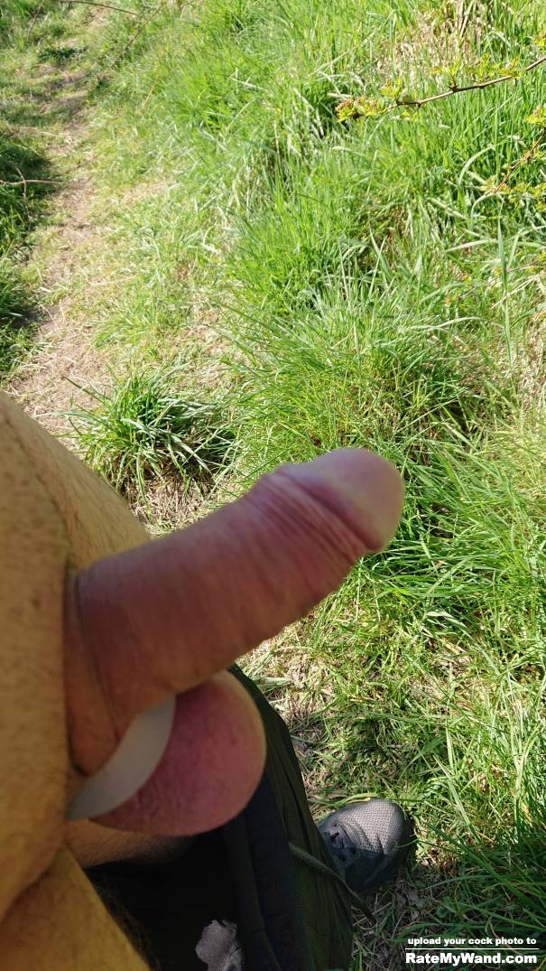 Outdoor walk with cock ring around the base - Rate My Wand